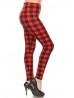 Buffalo Plaid Print Stretchy Legging (One Size)